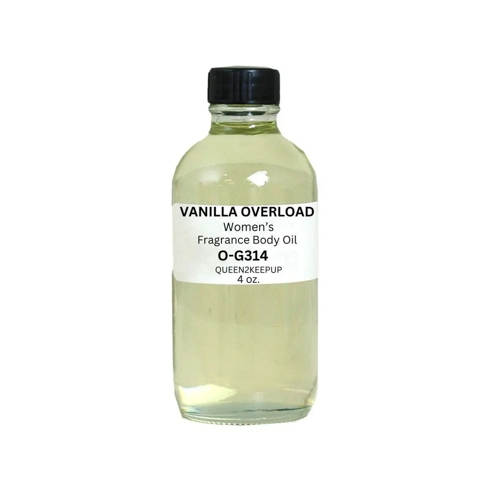 Vanilla Overload Women's Body Oil Warm, Spicy Gourmand Vanilla Scent 4 oz